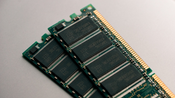 A pair of RAM on white surface