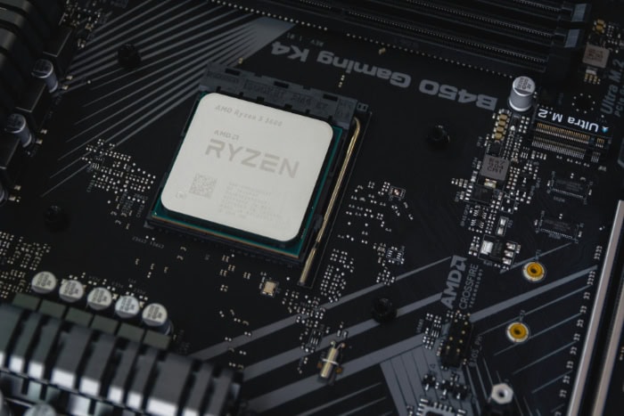 AMD Ryzen CPU installed on B450 gaming motherboard