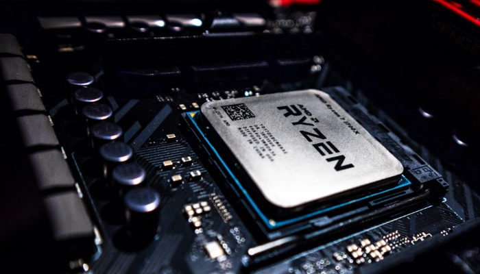 Close up of AMD Ryzen