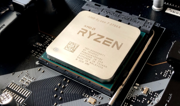 AMD Ryzen on motherboard