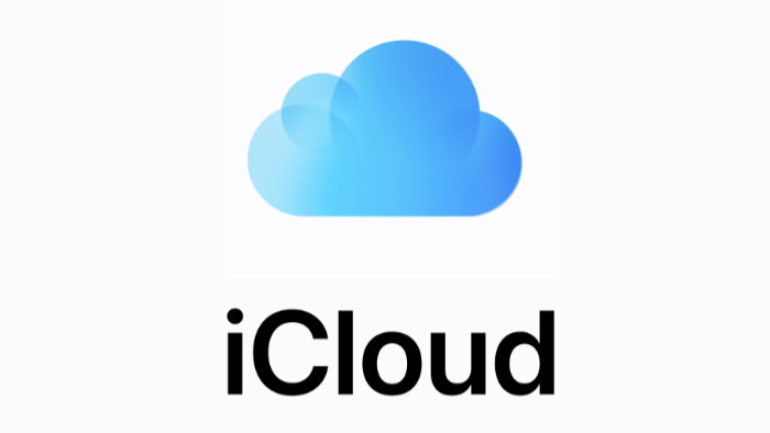 Apple iCloud logo featuring blue cloud and