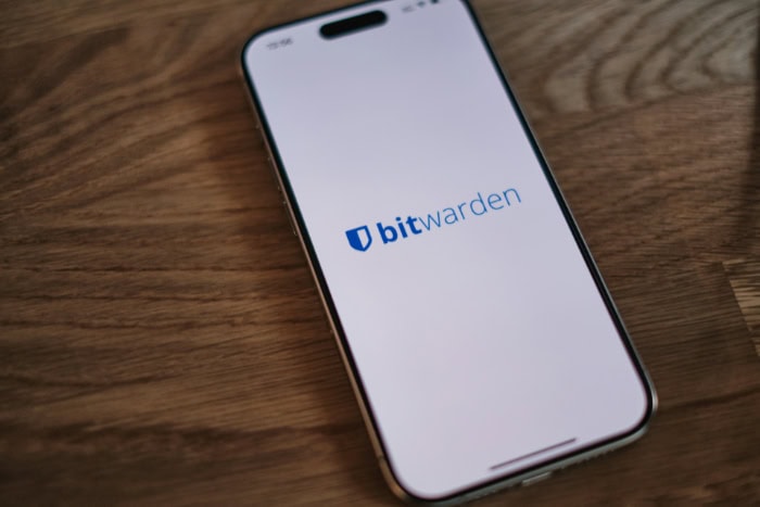 Bitwarden password manager app on smartphone