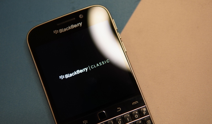 Black BlackBerry phone