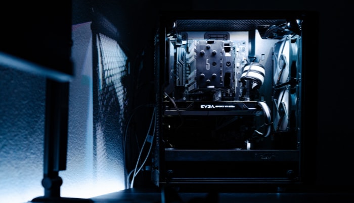 Black PC Case with LED