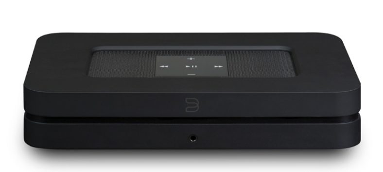 Black Bluesound Node 2i on white background