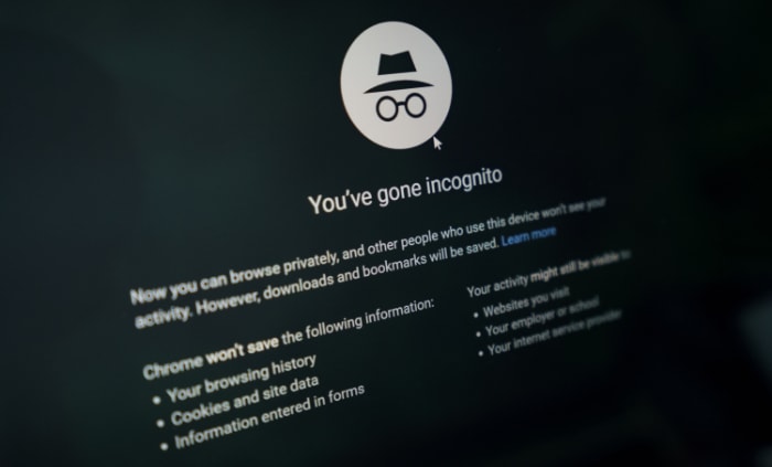 Chrome incognito on computer