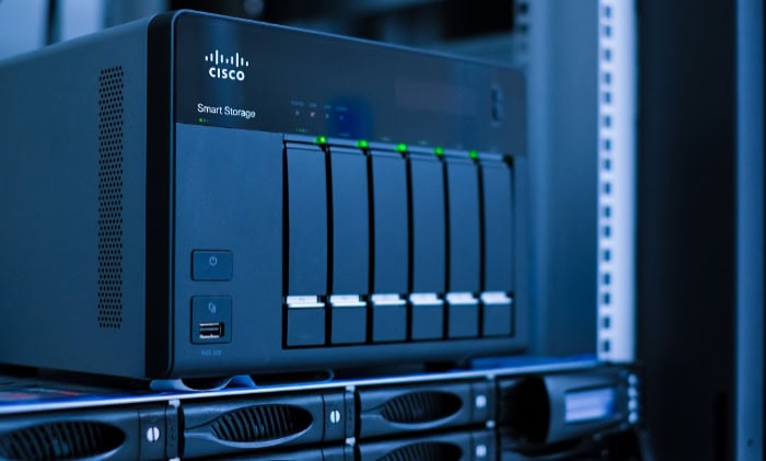 Cisco smart storage device on server rack