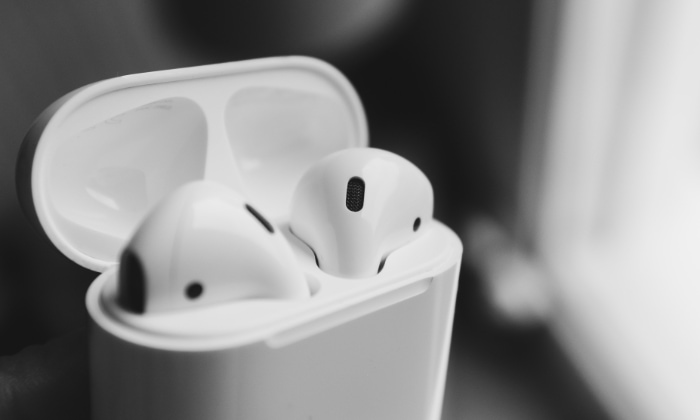 Close up of AirPods