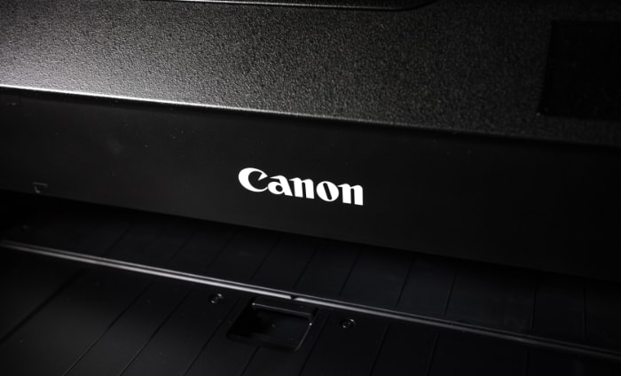 Close up of Canon printer