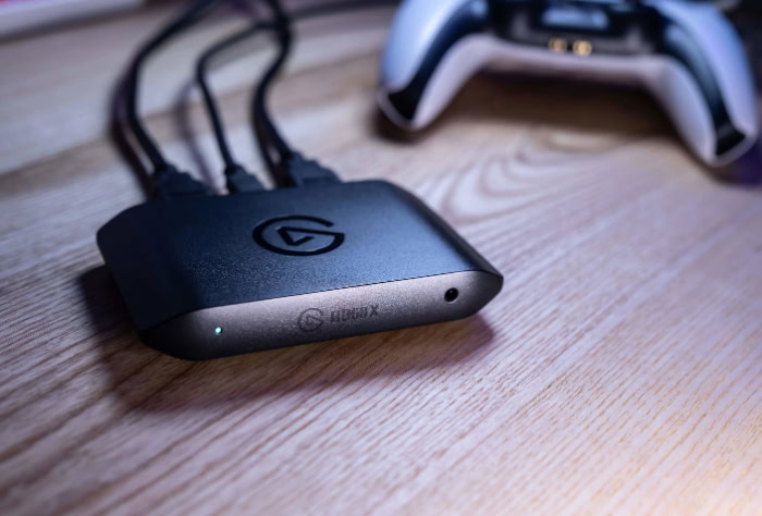 Close up of Elgato HD60 X capture card