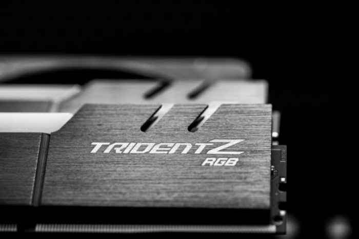 Close up of G.Skill Trident Z RGB RAM module
