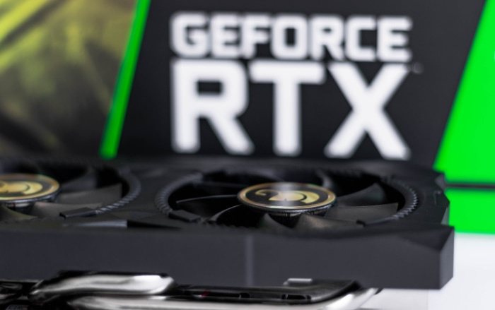 Close up of Geforce RTX