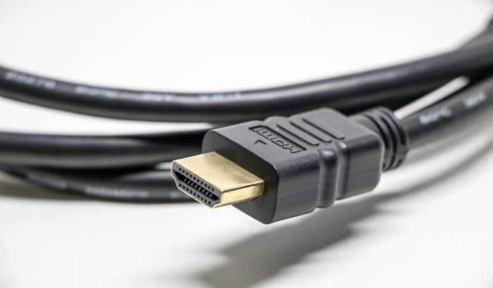 Close up of HDMI cable