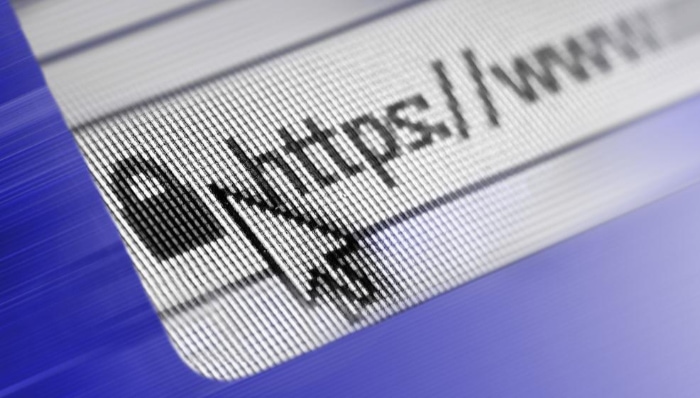 Close up of HTTPS on browser bar