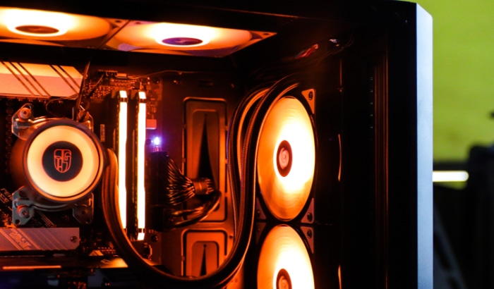 Close up of Liquid Cooler