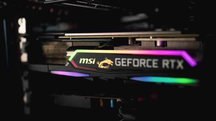 Close up of MSI RTX