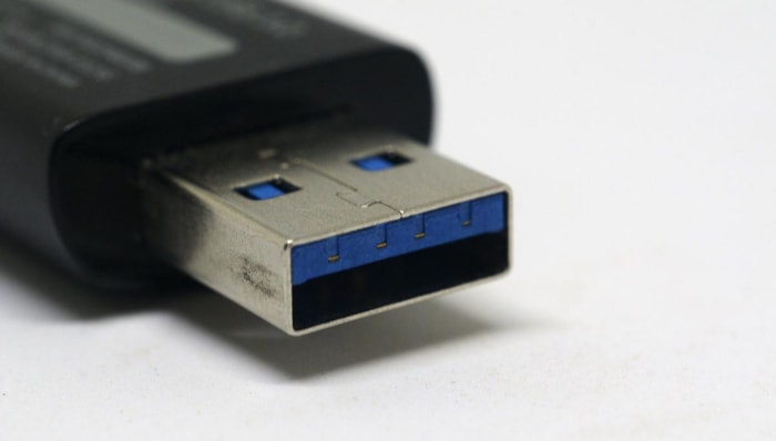 Close up of USB