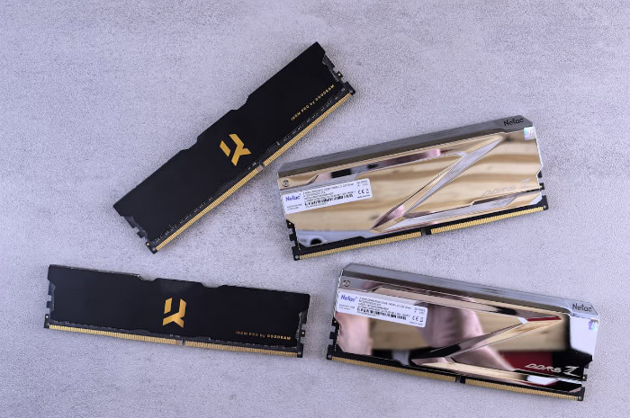 DDR5 RAM modules from Goodram and Netac brands