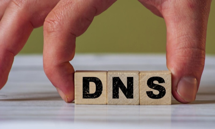 DNS letters on blocks