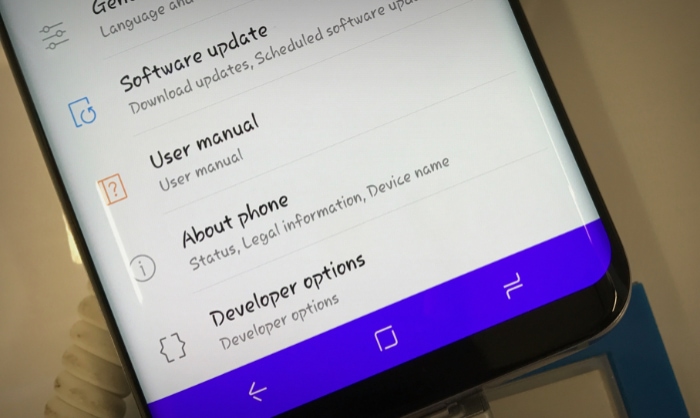 Developer options settings on samsung phone