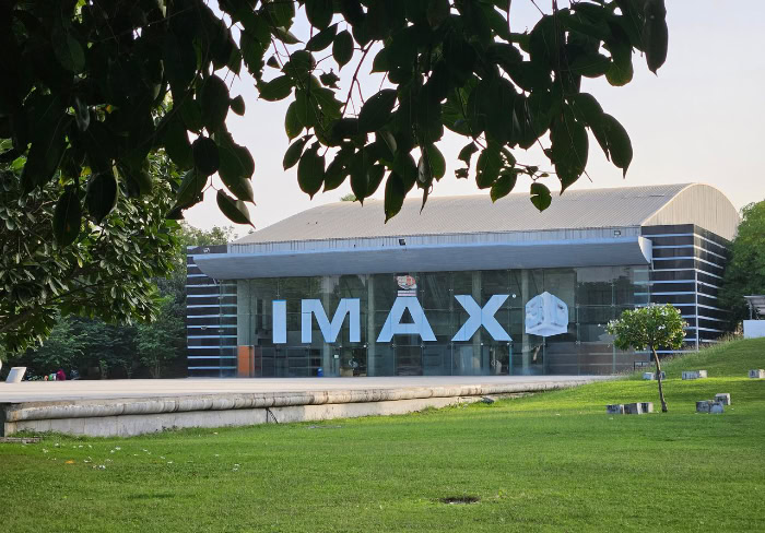 Exterior view of an IMAX 3D cinema building