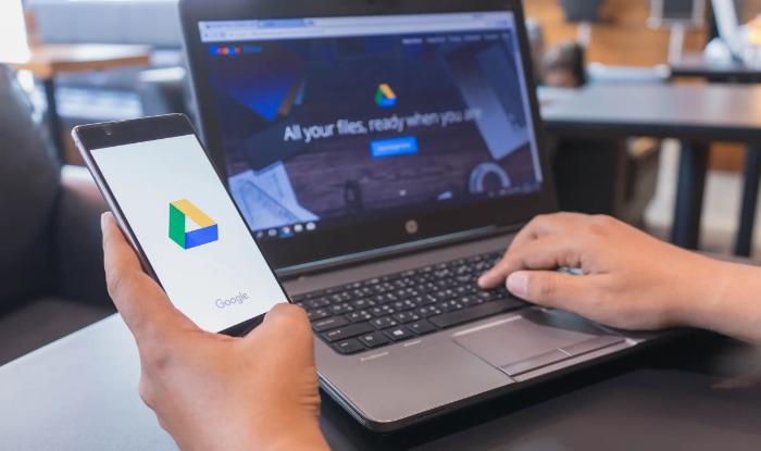Google Drive on smartphone and laptop