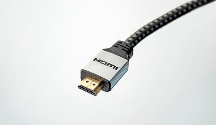 HDMI cable on white surface 1