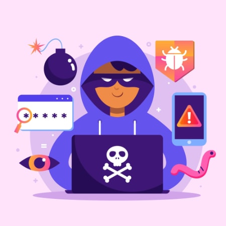 Illustration of hacker
