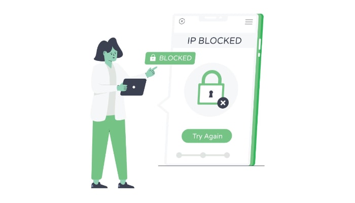 Illustration of IP Blocked