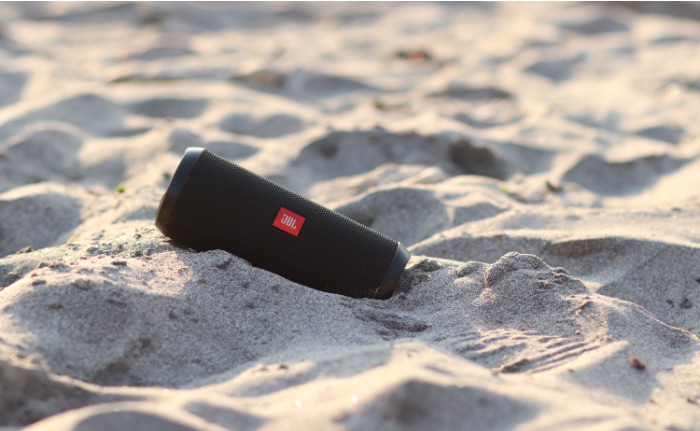 JBL Speaker on the beach