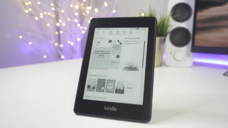 Kindle Paperwhite on white table