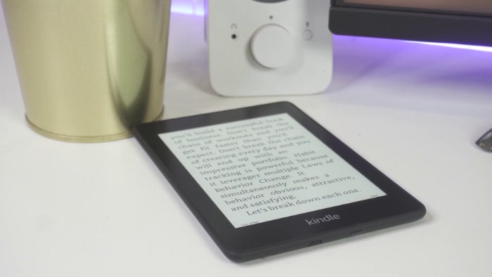 Close-up of Kindle Paperwhite
