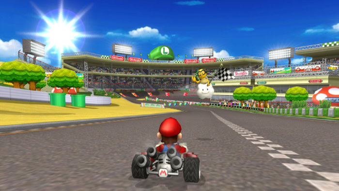 Mario Kart gameplay on Nintendo Wii emulator