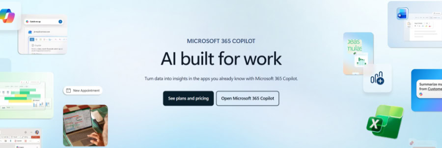 Microsoft 365 Copilot homepage