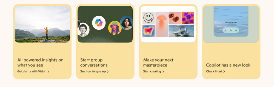 Microsoft Copilot feature highlights