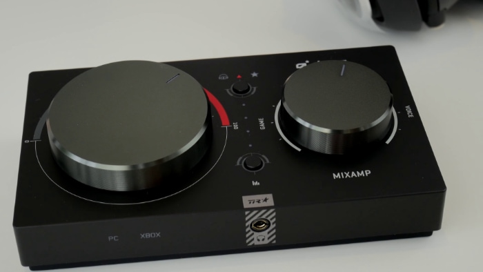 Black Astro A40 Mix amp on white table