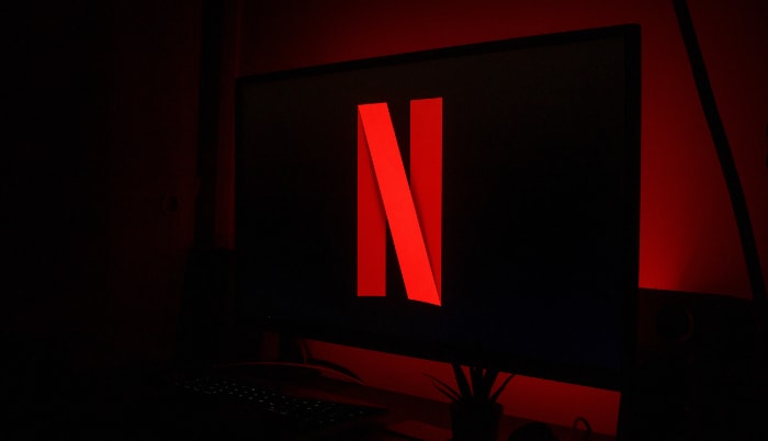 Netflix logo on tv