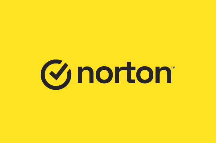 Norton logo on a bright yellow background
