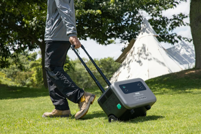 Person pulling Zendure SuperBase Pro portable power station