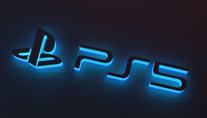 Playstation 5 neon logo