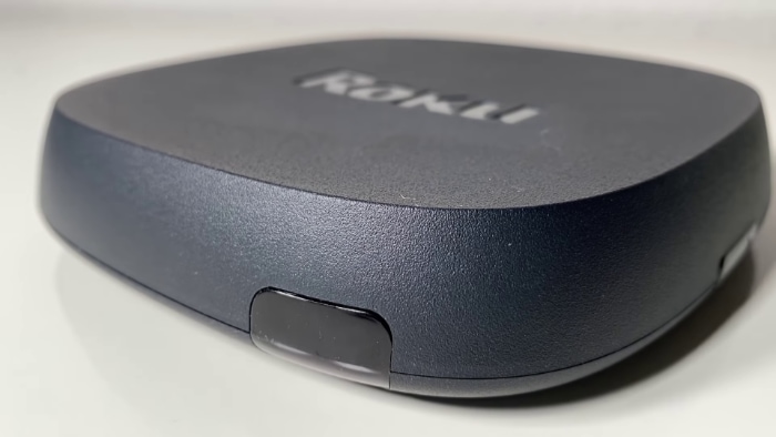Close-up of black Roku Ultra 2020
