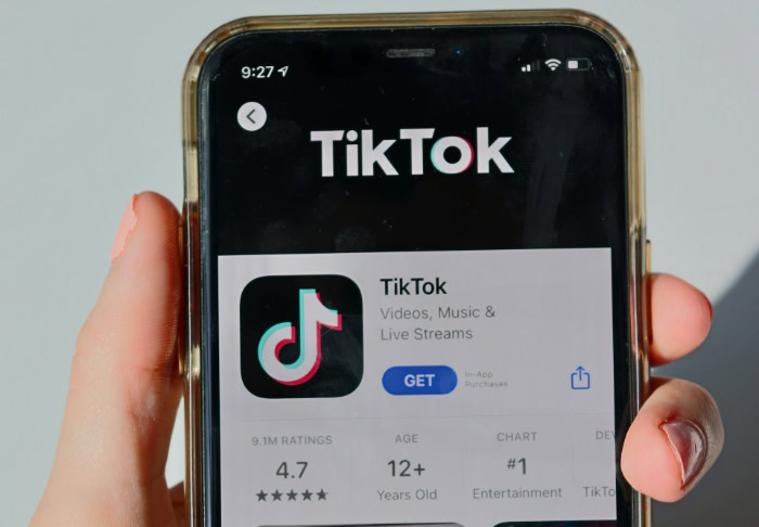 TikTok app download page on iPhone App Store