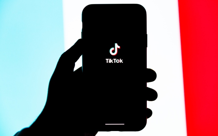 Tiktok app on hand