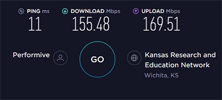 Speedtest result of Torguard VPN on Seattle, USA server