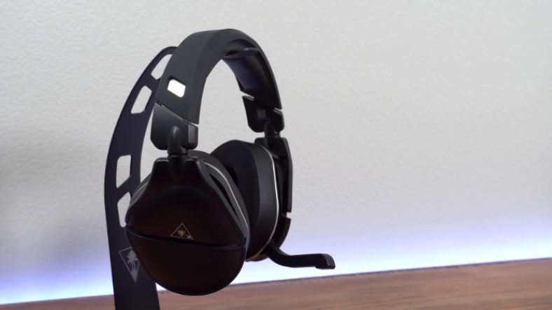 Black Turtle Beach Stealth 700 Gen 2 on black headphone stand
