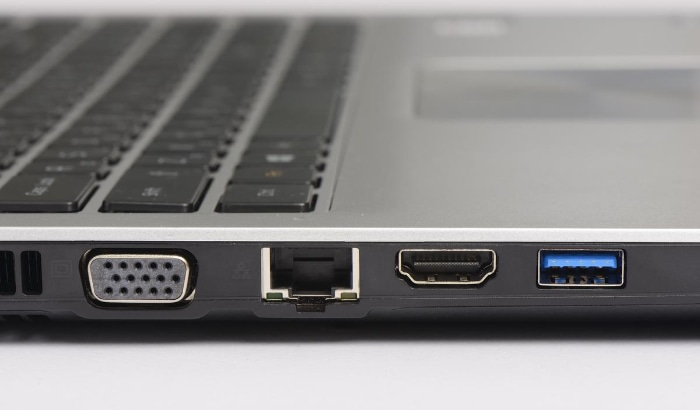 USB port on laptop
