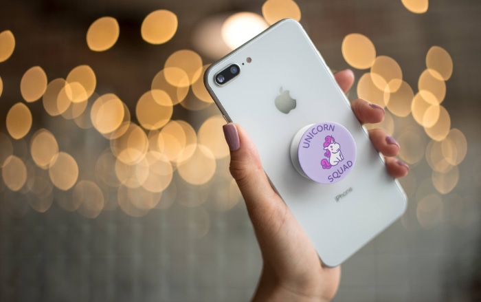 Unicorn popsocket on iphone