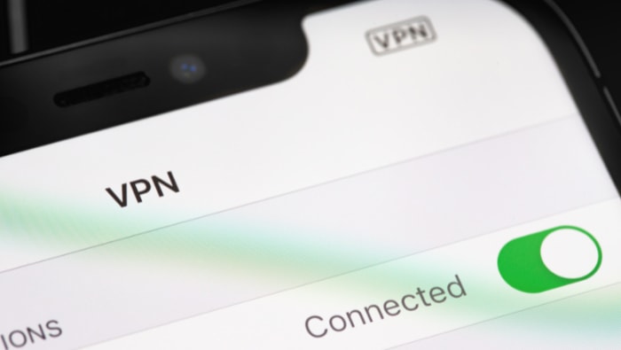 VPN connected on iphone