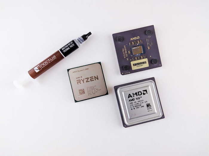 Various AMD processors with Noctua thermal paste