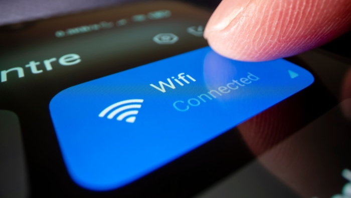 Wifi connected on smartphone